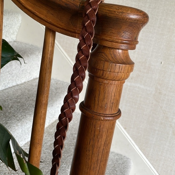 Earthbound Trading Co Brown Leather Braided  Shoulder Bag - Picture 3 of 10